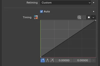 The nxCache Playback tab with Retiming set to Custom
