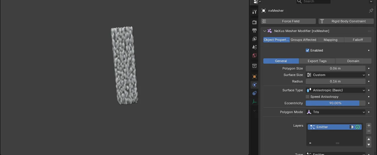 The Anisotropic surface type