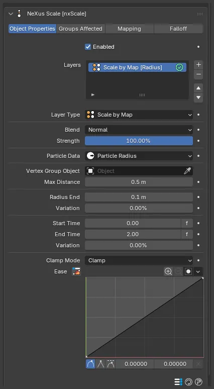 The Scale by Map layer controls