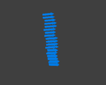 Particles drawn as filled Arrows