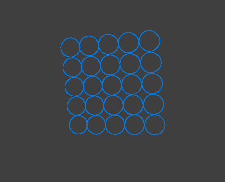 Particles drawn as Circles