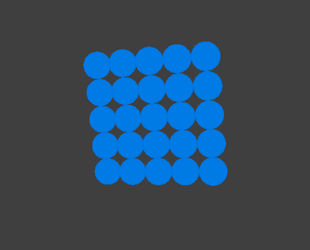 Particles drawn as filled Circles