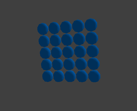 Particles drawn as Spheres